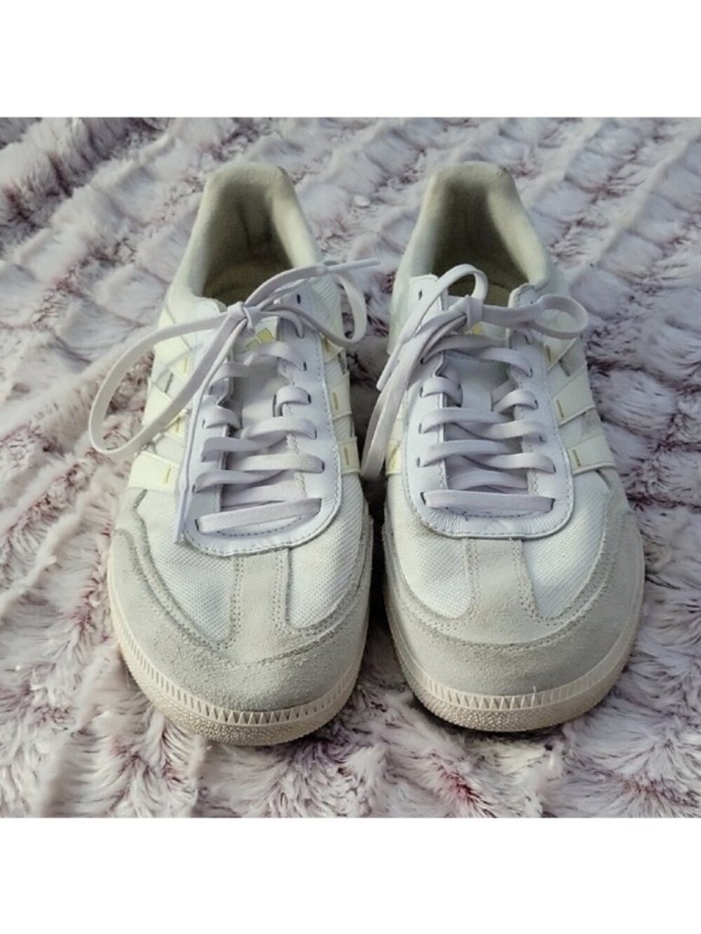 Adidas Pro Model Sneakers White/Gold Predator Classic Retro Leather Size 8.5